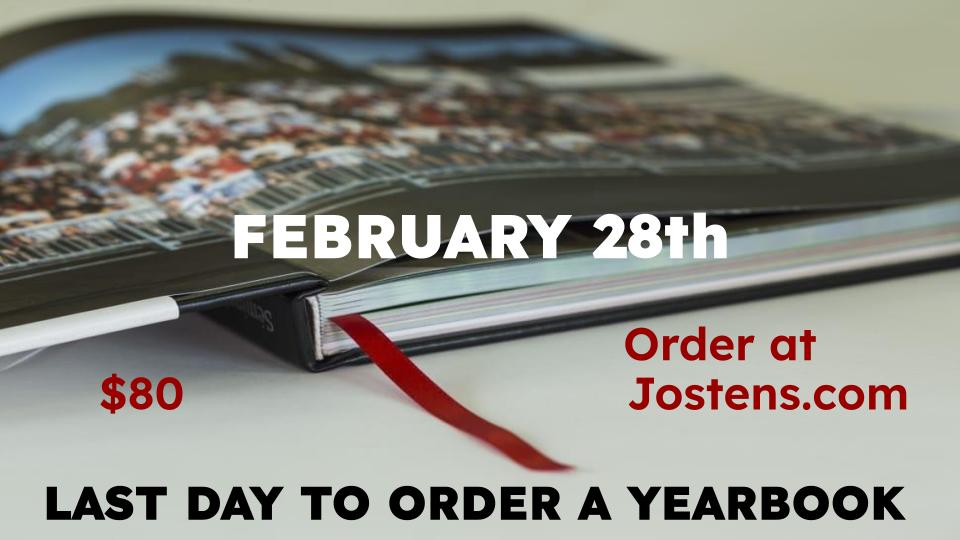 Last Day to Order a Yearbook